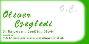 oliver czegledi business card